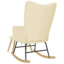 vidaXL krémszínű szövet hintaszék lábtartóval