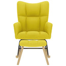 vidaXL világossárga szövetből hintaszék lábtartóval