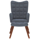 vidaXL sötétszürke bársony pihenőfotel zsámolynal