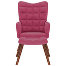 vidaXL bordó bársony pihenőfotel lábtartóval