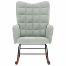 vidaXL világosszürke bársony hintaszék