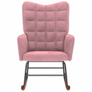 vidaXL rózsaszín bársony hintaszék