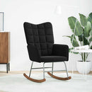 vidaXL fekete bársony hintaszék