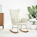 vidaXL krémszínű bársony hintaszék