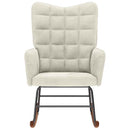 vidaXL krémszínű bársony hintaszék