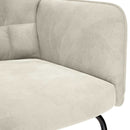 vidaXL krémszínű bársony hintaszék