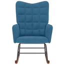 vidaXL kék bársony hintaszék