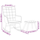 vidaXL világosszürke bársony hintaszék ülőkével