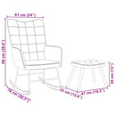 vidaXL barna bársony hintaszék lábtartóval