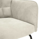 vidaXL krémszínű bársony hintaszék ülőkével