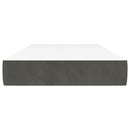 vidaXL sötétszürke bársony zsebrugós ágymatrac 90x220x20 cm