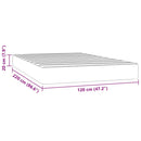 vidaXL sötétzöld bársony zsebrugós ágymatrac 120 x 220 x 20 cm