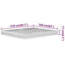vidaXL fehér H2/H3 keménységű habmatrac 160 x 210 cm