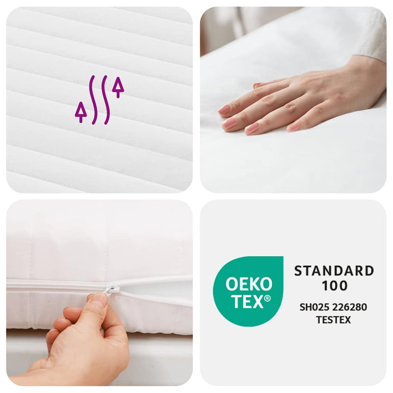 vidaXL fehér 7 zónás 20 ILD keménységű habmatrac 180 x 210 cm