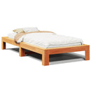 vidaXL viaszbarna tömör fenyőfa ágy matrac nélkül 90 x 200 cm