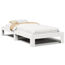 vidaXL fehér tömör fenyőfa ágykeret matrac nélkül 90 x 190 cm