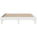 vidaXL fehér tömör fenyőfa ágy matrac nélkül 200 x 200 cm