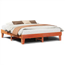 vidaXL viaszbarna tömör fenyőfa ágy matrac nélkül 200 x 200 cm