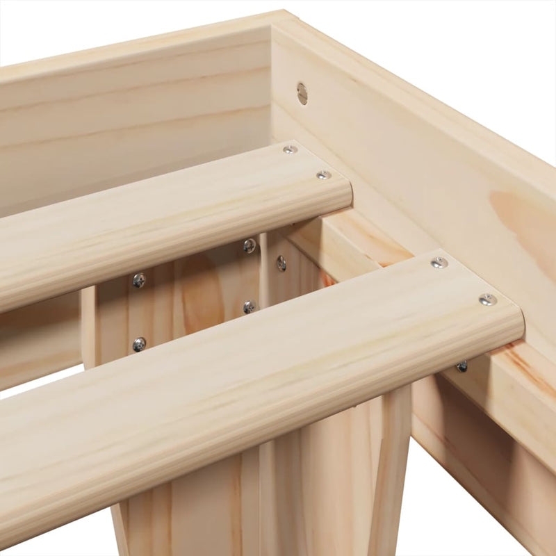 vidaXL tömör fenyőfa ágy matrac nélkül 180 x 200 cm