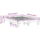vidaXL viaszbarna tömör fenyőfa ágy matrac nélkül 150 x 200 cm