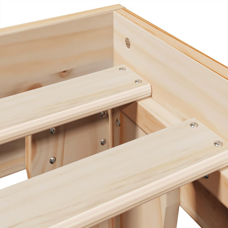 vidaXL tömör fenyőfa ágy matrac nélkül 140 x 200 cm