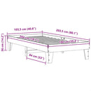 vidaXL fehér tömör fenyőfa ágy matrac nélkül 100 x 200 cm