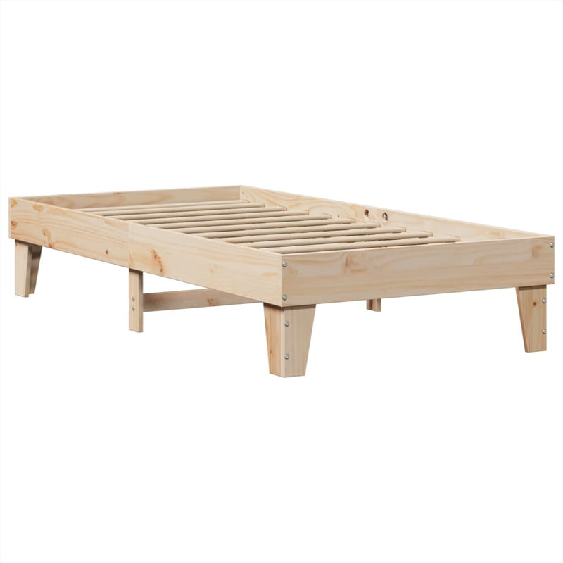 vidaXL tömör fenyőfa ágy matrac nélkül 90 x 200 cm