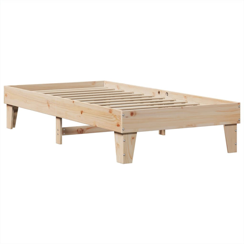 vidaXL tömör fenyőfa ágy matrac nélkül 90 x 200 cm