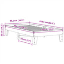 vidaXL fehér tömör fenyőfa ágy matrac nélkül 90 x 200 cm
