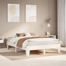 vidaXL fehér tömör fenyőfa ágy matrac nélkül 140x190 cm
