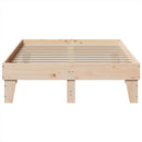 vidaXL tömör fenyőfa ágy matrac nélkül 135 x 190 cm