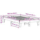vidaXL tömör fenyőfa ágy matrac nélkül 135 x 190 cm