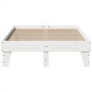 vidaXL fehér tömör fenyőfa ágy matrac nélkül 135 x 190 cm