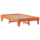 vidaXL viaszbarna tömör fenyőfa ágy matrac nélkül 135 x 190 cm