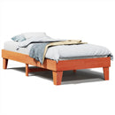 vidaXL viaszbarna tömör fenyőfa ágy matrac nélkül 75 x 190 cm