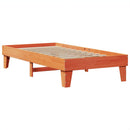 vidaXL viaszbarna tömör fenyőfa ágy matrac nélkül 75 x 190 cm
