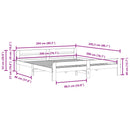 vidaXL tömör fenyőfa ágy matrac nélkül 200 x 200 cm