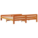 vidaXL viaszbarna tömör fenyőfa ágy matrac nélkül 200 x 200 cm