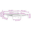 vidaXL viaszbarna tömör fenyőfa ágy matrac nélkül 200 x 200 cm
