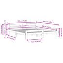 vidaXL fehér tömör fenyőfa ágy matrac nélkül 180 x 200 cm