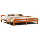 vidaXL viaszbarna tömör fenyőfa ágy matrac nélkül 180 x 200 cm