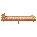 vidaXL viaszbarna tömör fenyőfa ágy matrac nélkül 180 x 200 cm