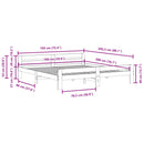 vidaXL viaszbarna tömör fenyőfa ágy matrac nélkül 180 x 200 cm