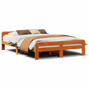 vidaXL viaszbarna tömör fenyőfa ágy matrac nélkül 160 x 200 cm