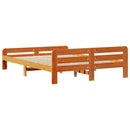 vidaXL viaszbarna tömör fenyőfa ágy matrac nélkül 160 x 200 cm