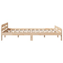 vidaXL tömör fenyőfa ágy matrac nélkül 150x200 cm