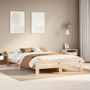 vidaXL tömör fenyőfa ágy matrac nélkül 150x200 cm