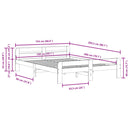 vidaXL fehér tömör fenyőfa ágy matrac nélkül 150 x 200 cm