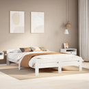 vidaXL fehér tömör fenyőfa ágy matrac nélkül 140 x 200 cm