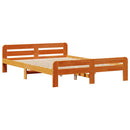 vidaXL viaszbarna tömör fenyőfa ágy matrac nélkül 140 x 200 cm